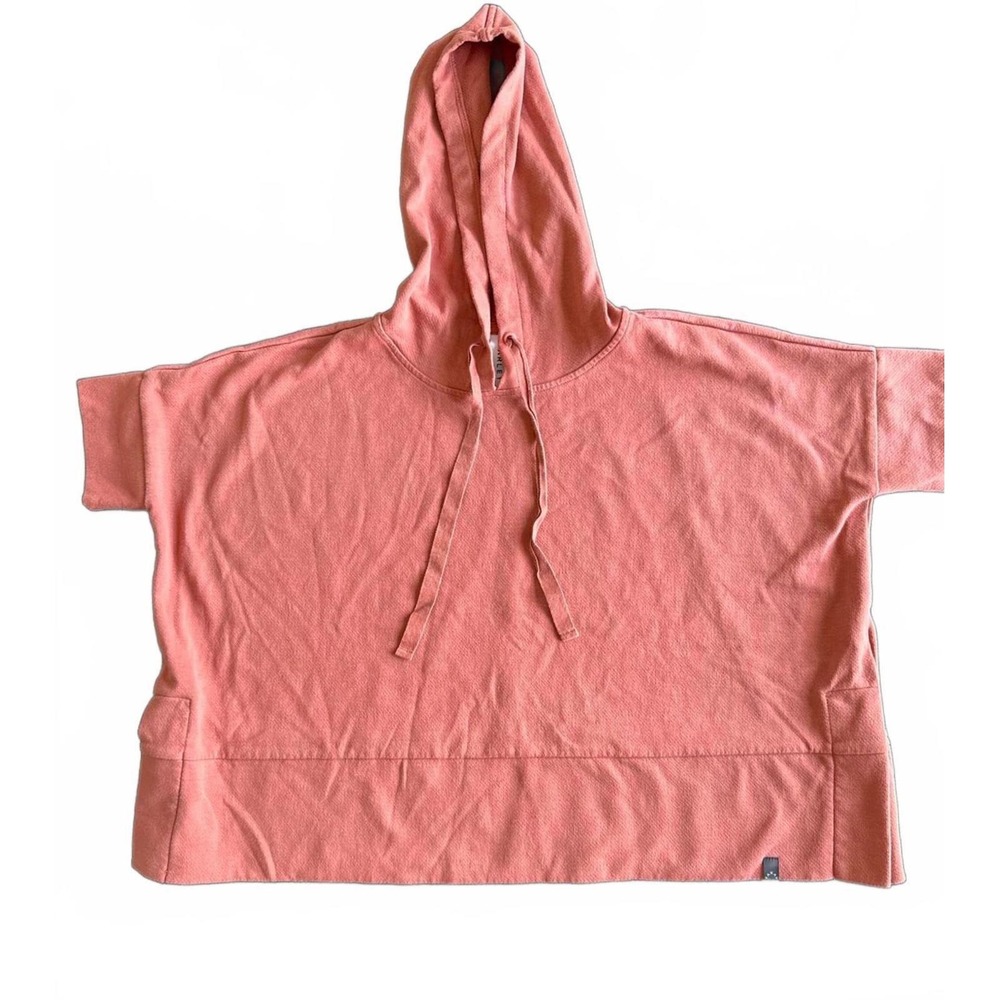 Varley Short Sleeve Hoodie Womens Sm Rose Clay Relaxed Athleisure Sporty Yoga - Picture 3 of 4